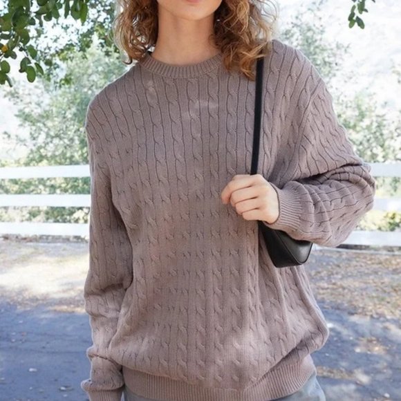 Brandy Melville Sweaters Brandy Melville Cable Knit Brianna Sweater